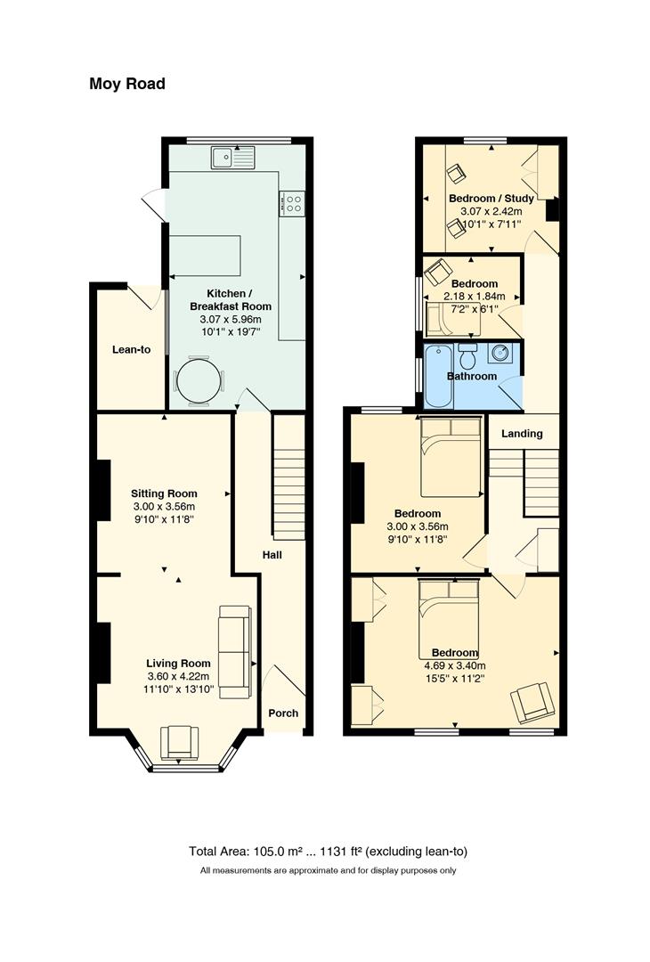 Floorplan for Moy Road,  Roath, Cardiff